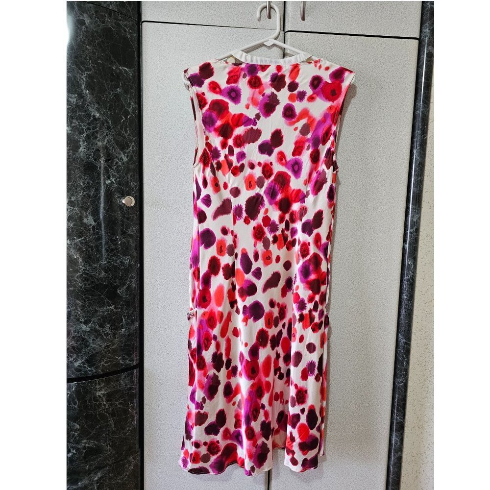 Women Midi Dress, Floral Rhinestone Lined Party Gown with Pockets, Size L - Picture 6 of 6